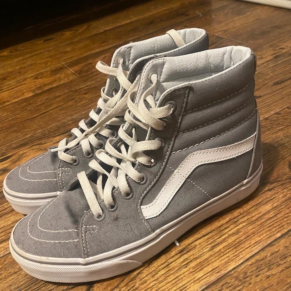 Grey High Top Vans / Size - 5.5 / Grey